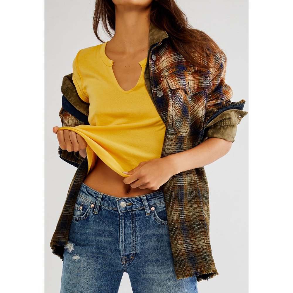 NWT Free People Always Yours Tee / Honey Tea - Picture 3 of 3